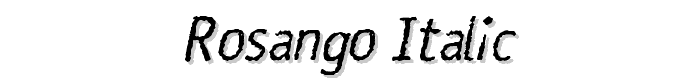 Rosango Italic font